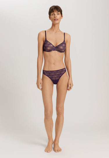 Ruby Geometric Lace Thong | Amethyst 70854-2431